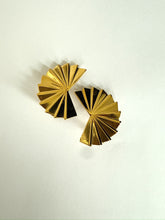 Load image into Gallery viewer, Gold Folded Fan Earrings
