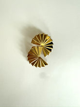 Load image into Gallery viewer, Gold Folded Fan Earrings
