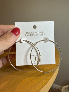 Sterling Silver Endless Hoops, 56mm