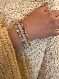 Stone Bead Bracelet - Pink