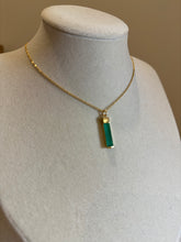 Load image into Gallery viewer, Whisper Chain with Emerald Pendant - 18 inches
