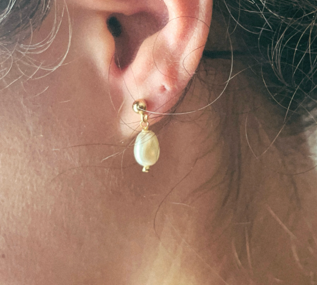 Baroque Pearl Stud Earrings