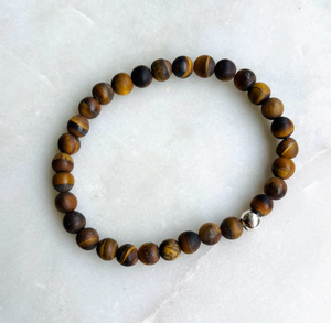 Stone Bead Bracelet - Dark Brown