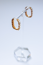 Load image into Gallery viewer, Rectangle CZ Hoops
