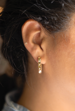 Load image into Gallery viewer, Rectangle CZ Hoops
